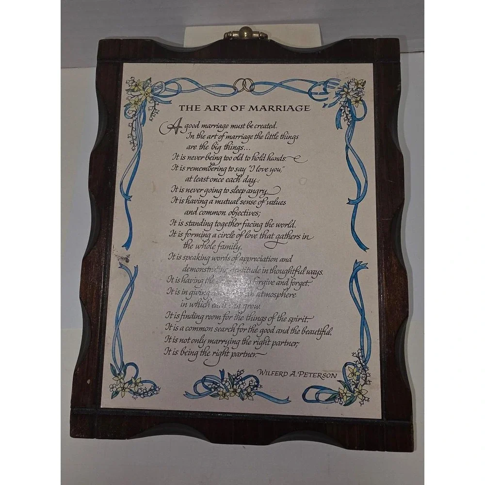 vintage wooden wall plaque 